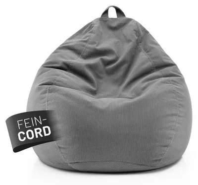 Produktbild von Lumaland Sitzsack 185l grau Comfort Feincord