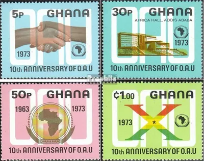 Produktbild von Briefmarken Ghana 1973 Mi 516A-519A (kompl.Ausg.) postfrisch OAU