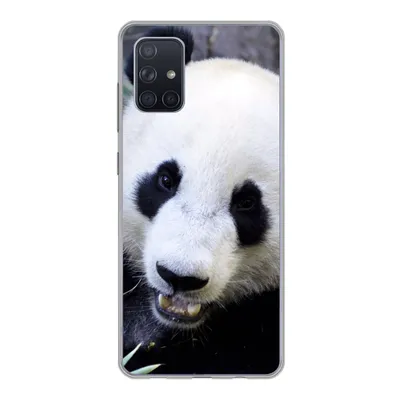 Produktbild von MuchoWow® Handyhülle Schutzhülle Hülle für Samsung Galaxy A51 Panda - Tier - Blätter Silikon Softcase Handy Hülle - Schutzabdeckung