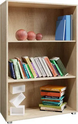Produktbild von CASARIA® Bücherregal 3 Fächer 115x60x28cm Höhenverstellbare Böden Holz Offen Modern Stehend Arbeitszimmer Büro Wohnzimmer Standregal Regal Vela Eiche