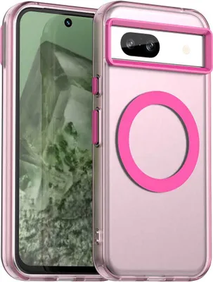 Obrázek produktu pro Magnetické pouzdro pro Google Pixel 8 A, tenké matné průsvitné nárazuvzdorné pouzdro Červený