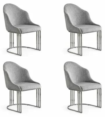 Productafbeelding van Esszimmer: 4 stoelen. Luxe, modern design, comfortabele gestoffeerde zitting