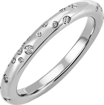 Produktbild von Gr. 60 Damen Ring 585 Gold Weißgold 34 Diamanten Brillanten 0,21ct. Diamantring