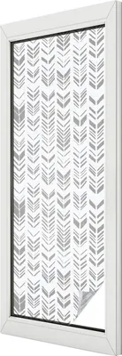 Obrázek produktu pro Vitrážová fólie na okna - 146x50 cm - vitrážový vzor - neprůhledná dekorativní fólie na ochranu soukromí - samolepicí, UV ochrana - vzor šipky