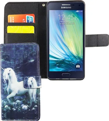 Produktbild von Handyhülle Tasche für Handy Samsung Galaxy A5 2016 Einhorn Weiß