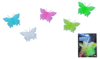 Produktbild von Im Dunkeln leuchtender Schmetterling, 6 Stück