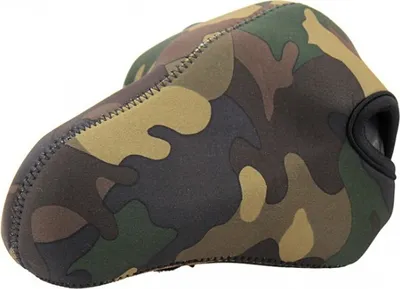 Produktbild von Universal Wasserabweisende Neopren Kameratasche Kamerahuelle Schutzhuelle fuer kleine SLR DSLR Spiegelreflexkameras mit Objektiv in Flecktarn