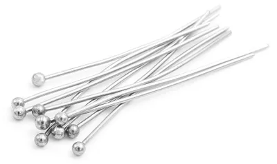 Produktbild von Vintageparts Kugelkopfstifte 304 Edelstahl silberfarben, 40 mm, 10 Stück