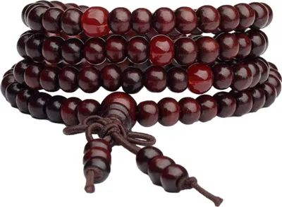 Produktbild von Armband Holzperlenarmband Stressabbau Gefälschtes Sandelholz Buddhistischer Buddha 4-lagige Handgelenkkette Männer Frauen Armband Armreifen