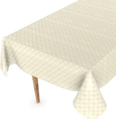 Produktbild von Tischdecke Wachstuchtischdecke Gartentischdecke Wachstischdecke  Retro Gelb Wasserabweisend Breite 120 cm Länge 160 cm mit Schnittkante