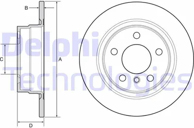 Immagine prodotto di 2x disco freno DELPHI BG4649C per BMW 1 Hatchback (F20) 1 Hatchback (F21)