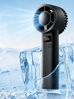 Produktbild von Handventilator, Tragbarer Ventilator, 120 Geschwindigkeiten & stufenlose Regelung, Klein ventilator LED, USB ventilatoren, leise, Überall einsetzbar