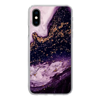 Produktbild von MuchoWow® Handyhülle Schutzhülle Hülle für iPhone X Marmor - Gold - Naturstein Silikon Softcase Handy Hülle - Handyhülle