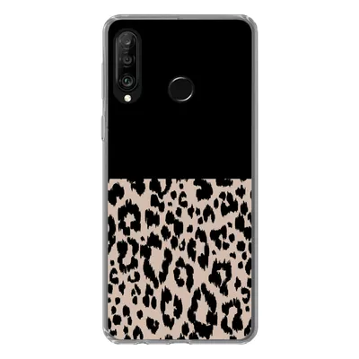 Produktbild von MuchoWow® Handyhülle Schutzhülle Hülle für Huawei P30 Lite Panther Druck - Tiere - Schwarz Silikon Softcase Handy Hülle - Handyhülle