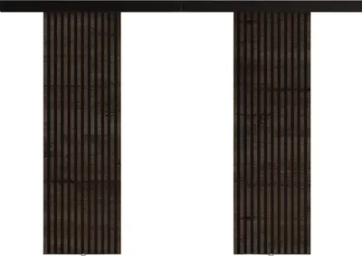 Produktbild von KIER FURNITURE Schiebetür Komplettset BELMO DUO Sliding Door, Raumteiler Schiebetür Esche Dunkel 152x205x1,6 cm