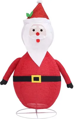 Produktbild von vidaXL Weihnachtsdeko Weihnachtsmann LED Luxus-Stoff 90 cm