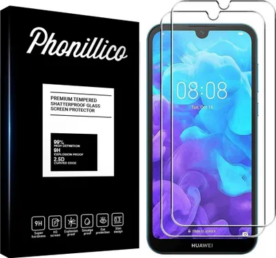 Produktbild von Hartglas für Huawei Y5 2019 [2 Stück] Displayschutzfolie Screen Protector Film Anti-Kratzer Glas Resistant Phonillico®