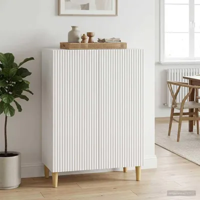 Image de Buffet vidaXL blanc 66 x 34,5 x 90 cm en aggloméré