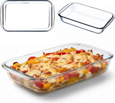 Image de Plat à gratin - Plat à gratin - Céramique - Rectangulaire - Résistant à la chaleur - 1 l - Petit