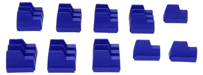 Produktbild von Modularer Schraubenschlüsselhalter, 10-teilig, mit rutschfesten Halterungen für 23 Schraubenschlüssel, blau