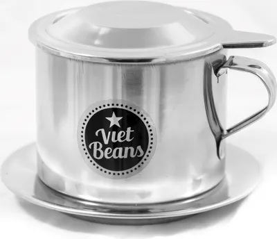 Produktbild von VietBeans vietnamesischer Kaffeefilter Vietnam Cafe Phin - Kaffeesieb - Kaffeepresse - 1 Kaffeetasse - Wiederverwendbar aus rostfreiem Stahl