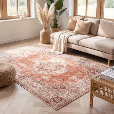 Zdjęcie produktu dla Volero - Dywan Vintage - Spring Medaillon Terakota/Kremowy - 120x170 cm