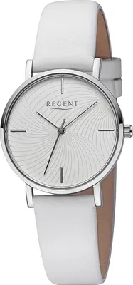 Produktbild von Regent Leder Damen Uhr Armbanduhr Quarz weiß Lederarmband D2URBA746