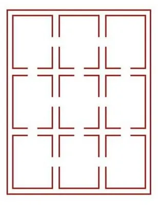 Produktbild von Lindner 2619E Velourseinlage dunkelrot 2619E (63x85 mm)
