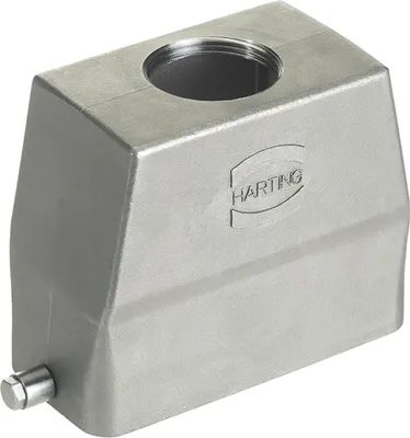 Produktbild von HARTING Han 10B INOX Tüllengehäuse, 1xM32 gerader Kabelabgang, für 1 Bügel (am Unterteil) - 1 Stück