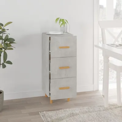 Obrázek produktu pro vidaXL Příborník betonový šedý 34,5x34x90 cm odvozený výrobek ze dřeva