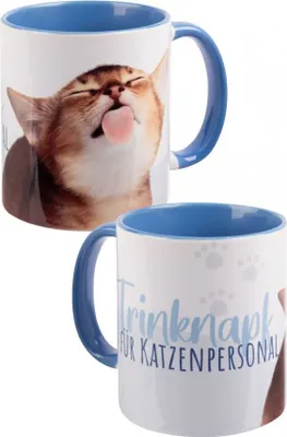 Image de mug - chat- Trinkknapf-inner blue