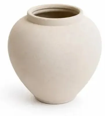 Produktbild von Sahara handgefertigte dekorative Vase beige, 22 cm hoch, 13 cm Durchmesser