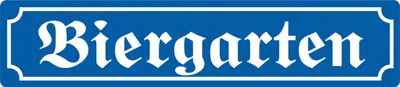 Produktbild von Biergarten, Straßenschild aus Blech 46x10 cm, STR 06