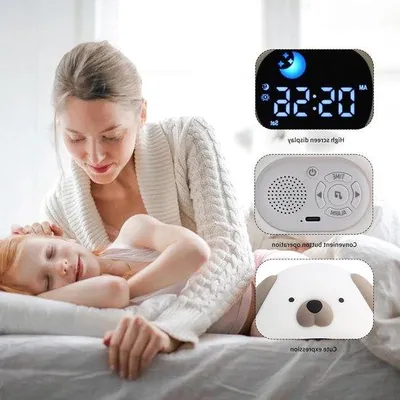 Zdjęcie produktu dla Budzik dotykowy w kształcie psa z 6 dźwiękami do sypialni