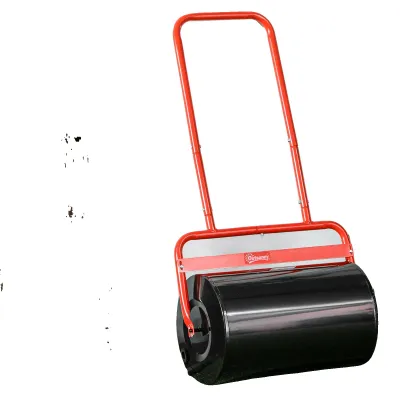 Image de Rouleau de gazon, largeur de 50 cm, matériau en acier, poignée ergonomique, remplissable avec du sable/de l'eau, poids d'environ 12 kg