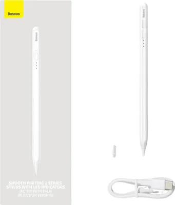 Image de Baseus Stylus Active Pen avec indicateur de batterie (blanc)