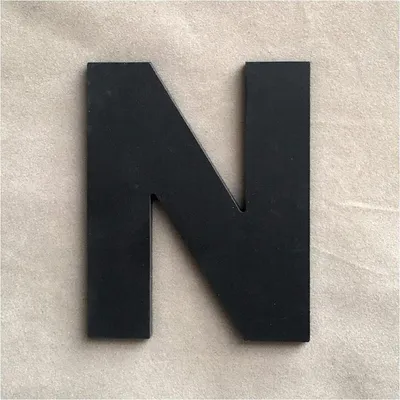 Produktbild von Wandaufkleber Buchstabe schwarz 9 x 7,4 cm, Buchstabe N