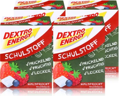 Produktbild von Dextro Energy Schulstoff Traubenzucker Waldfrucht Geschmack 50g (4er Pack)