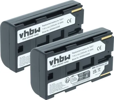 Produktbild von vhbw 2x Akku Ersatz für Phase One 70301 für Kamera (2200 mAh, 7,4 V, Li-Ion)