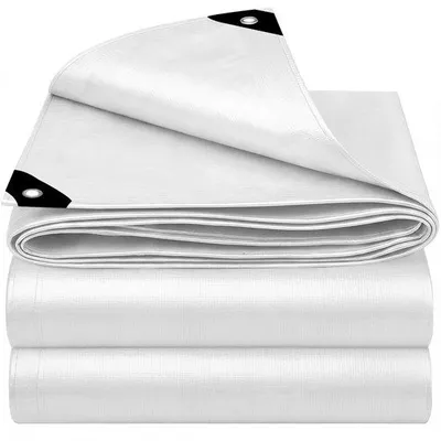 Productafbeelding van waterdicht buitenzeil, dekzeil met oogjes van polyethyleen, waterdicht zeil voor buiten, tuin, paviljoen, camping, zwembad, auto, boot, hout, 1 x 2 m