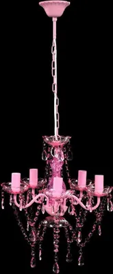 Immagine prodotto di Lampadario in Cristallo 5 Lampadine Rosa