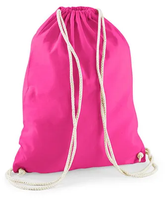 Produktbild von Westford Mill W110 | Baumwoll Gymsac / Turnbeutel | 37 x 46 cm - Farbe: Fuchsia - Größe: 37 x 46 cm