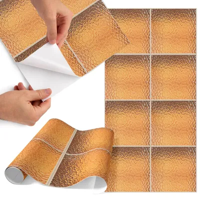Produktbild von Möbelfolie 50x100 cm - Klebefolie Möbel - Selbstklebende Folie - Folie für Möbel - Möbelfolie Küche - Klebefolie Küche - Möbelfolie Schrank - Wasserdicht - Abwaschbar - Selbstklebend - Luftblasenfrei - Rückstandslos entfernbar - Glasbausteine