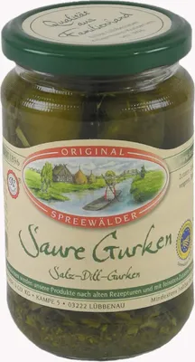 Produktbild von Krügermanns Original Spreewälder Saure Gurken (370 ml Glas)
