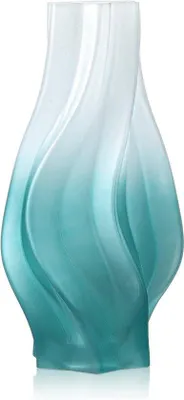 Produktbild von Famanu Glasvase 32,5 cm - Matgrün, Elegante Blumenvasen für Dekoration
