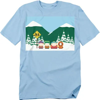 Produktbild von South Park - "Bus Stop" T-Shirt für Herren/Damen Uni TV20709 (XXL) (Hellblau)