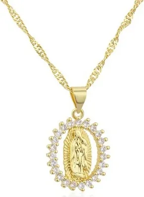 Immagine prodotto di Collana Medaglione Madonna in Oro - Eleganza Religiosa KP21662