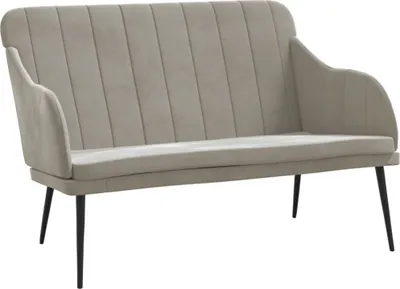Produktbild von vidaXL Sitzbank Hellgrau 110x76x80 cm Samt