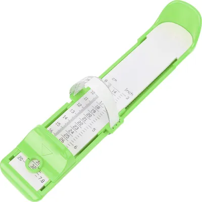 Produktbild von Fußmessgerät für Babys, genaues, leichtes Längenmessgerät für Kinder, für Zuhause, Messlineal, Größenmesser, Grün