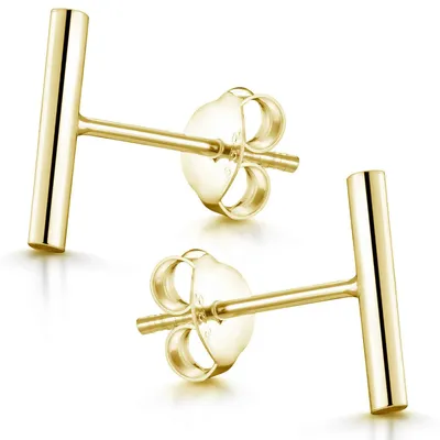 Produktbild von MATERIA by Matthias Wagner Stab Ohrringe Gold Damen aus 925 Silber vergoldet SO-352-Gold